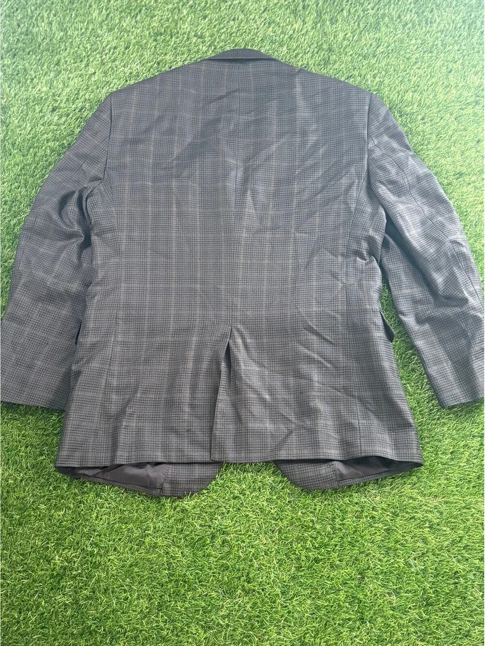 Jos. A. Bank Men's Brown Plaid Sport Coat Blazer Size 42R